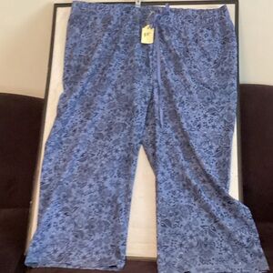 Floral Blue Pajama Pants